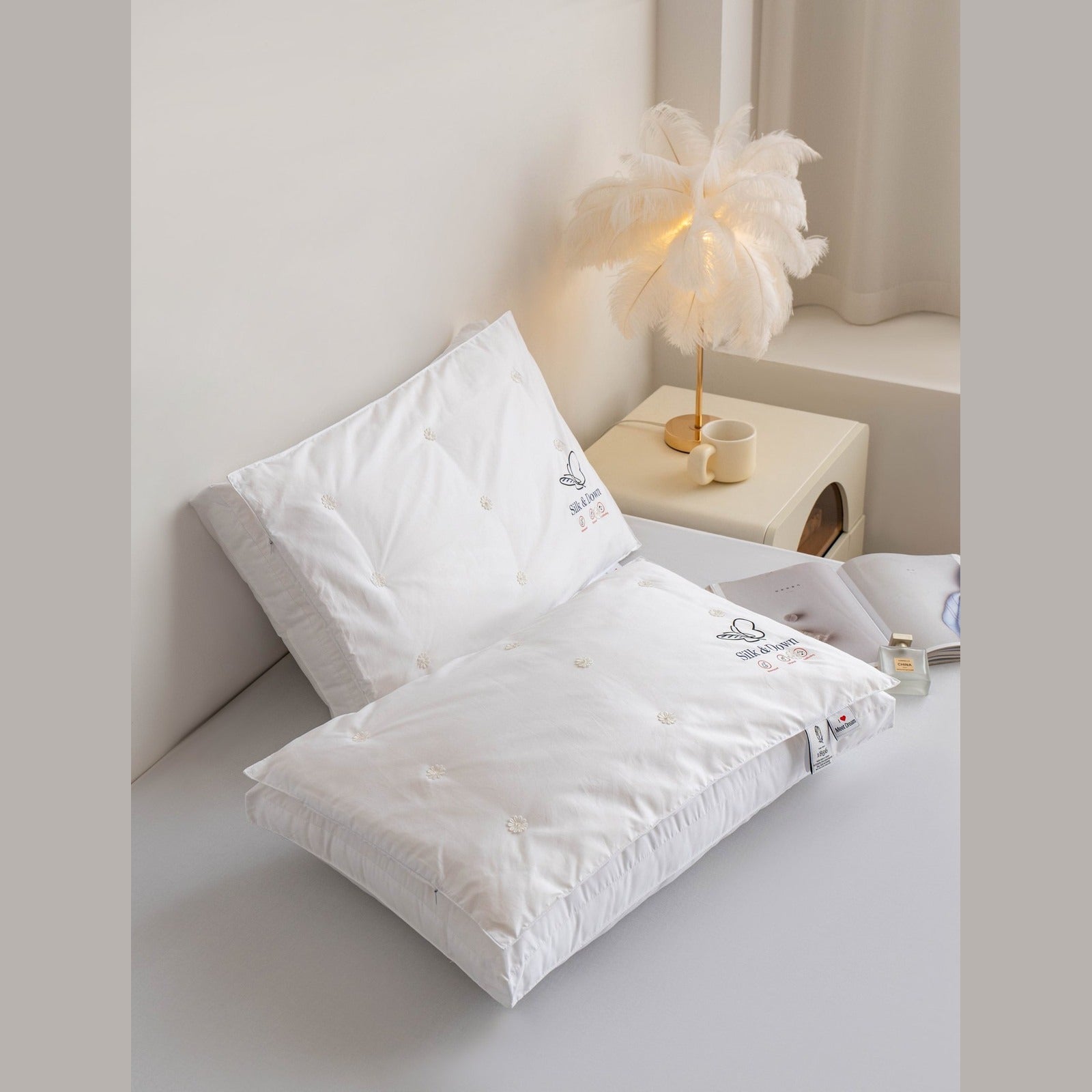 Silk-Down Pillow